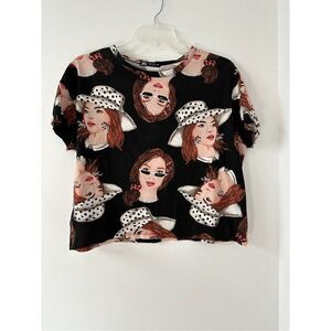 Zara women’s black short sleeve t-shirt size Small #21-1470